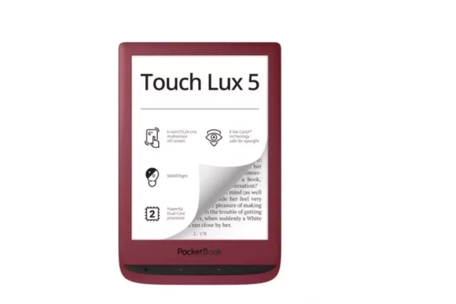 3. Czytnik PocketBook Touch Lux 5 8GB 6" czerwony