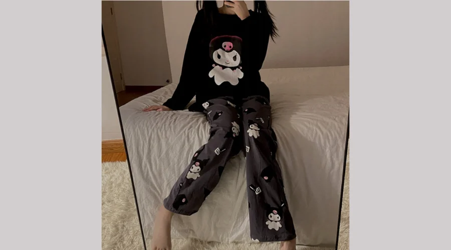 14M Spodnie piżamy Kawaii Sanrio Hello Kitty Y2K